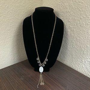 Gold tassel necklace